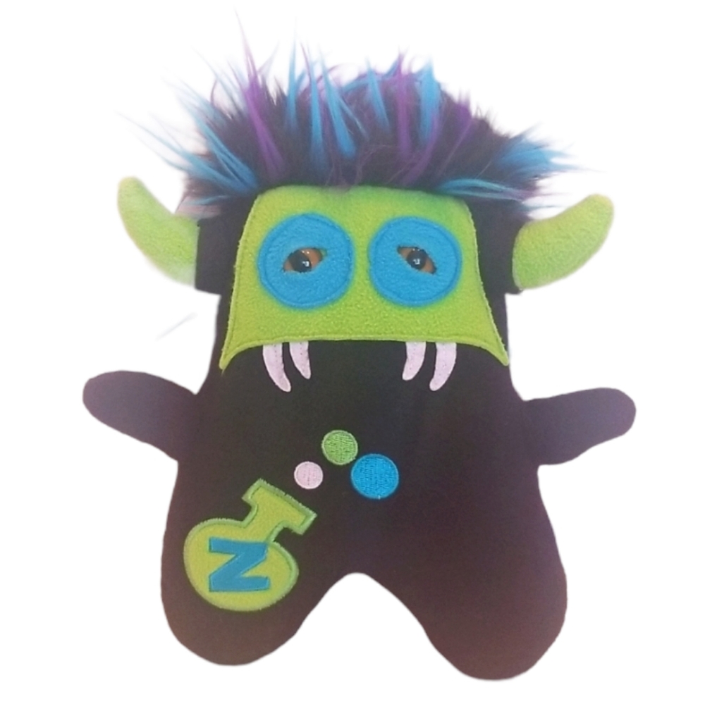 Beasty Buddies Black Monster Plush with Eyes 2013